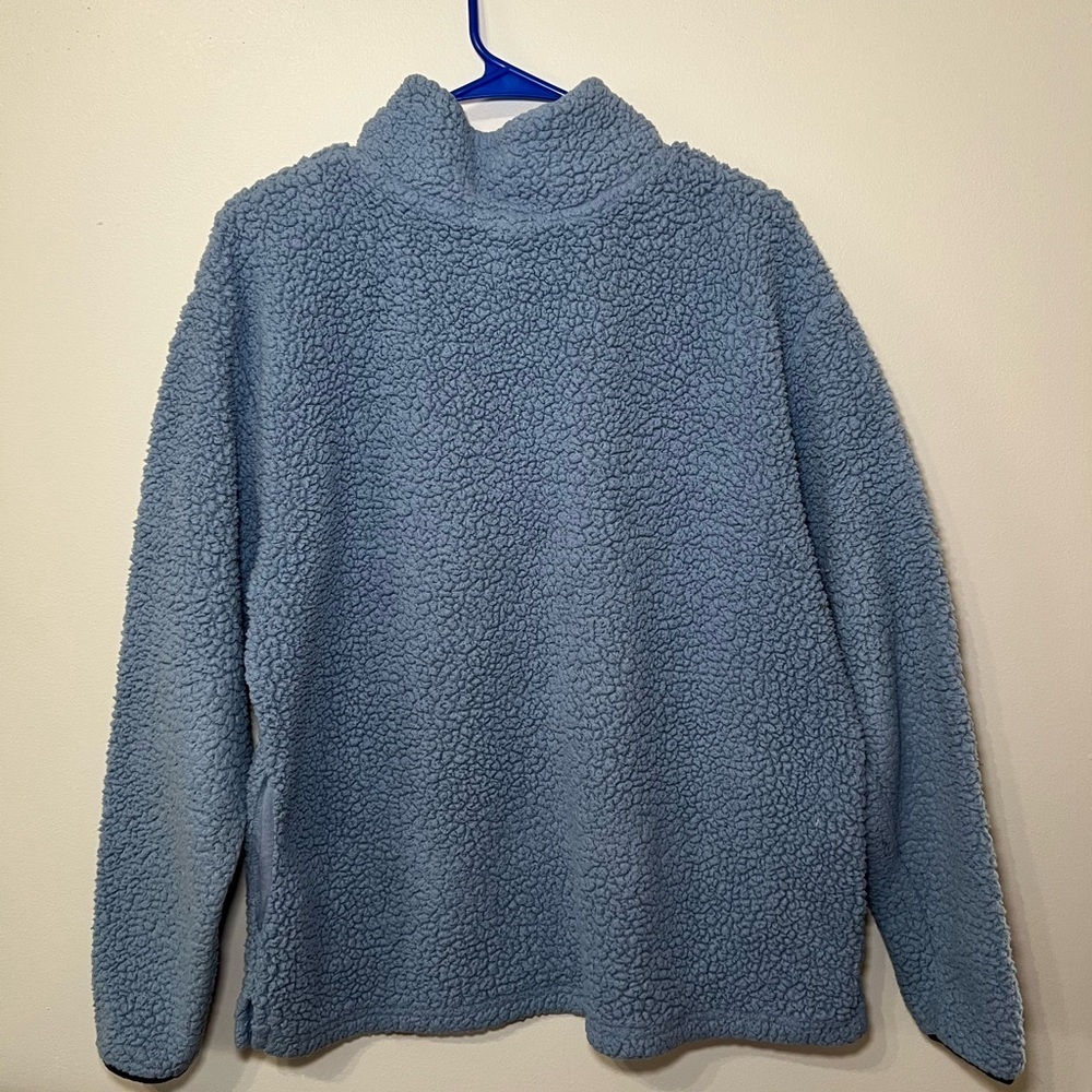 Victoria's Secret Pink Blue Sherpa Pullover - Picture 3 of 3